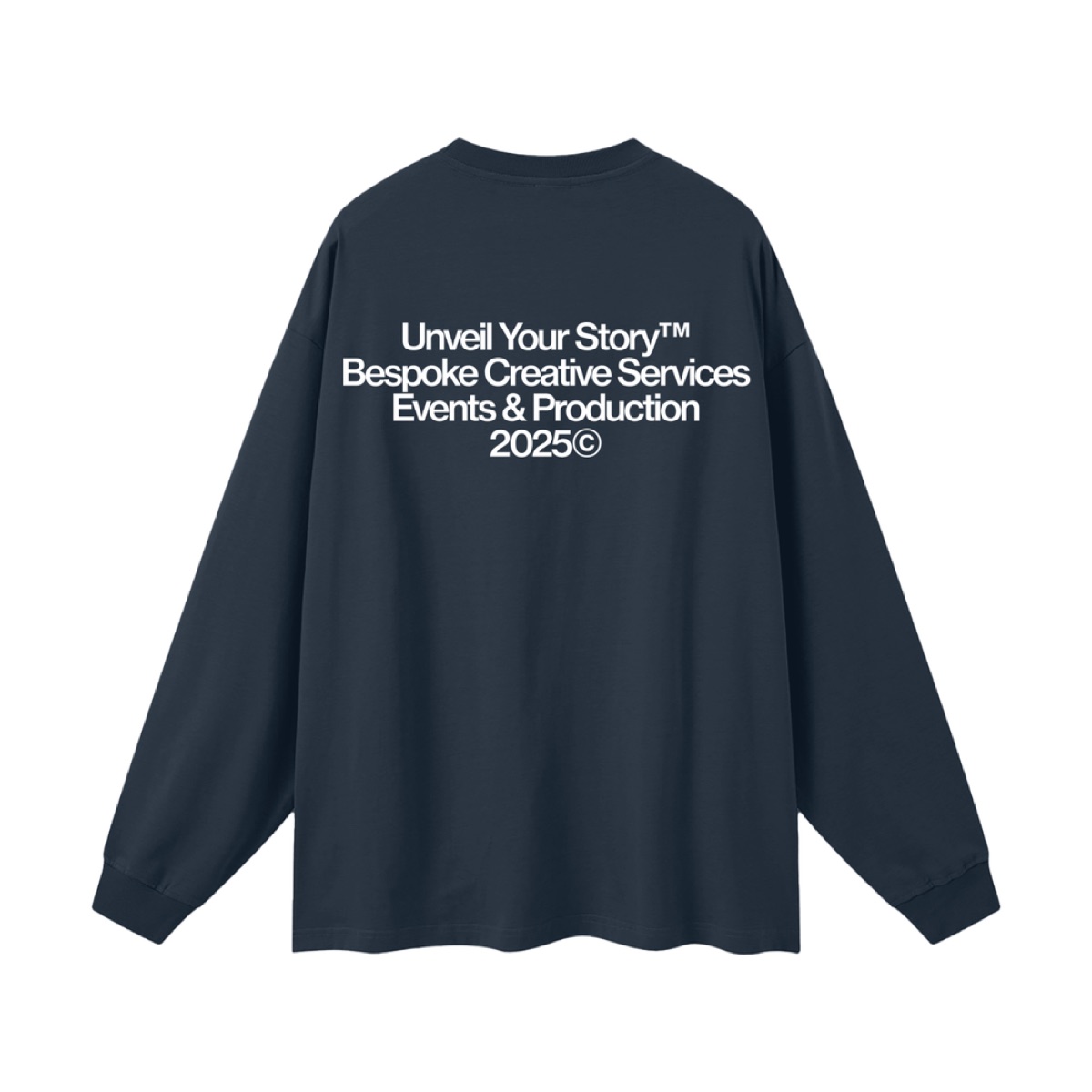 "BESPOKE CREATIVE SERVICES" Oversized Unisex Long Sleeve T-Shirt